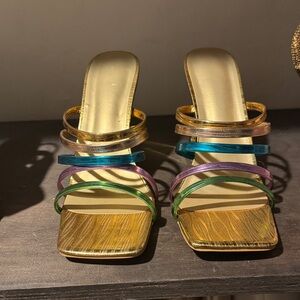 Elegant Multicolor Strappy Heels